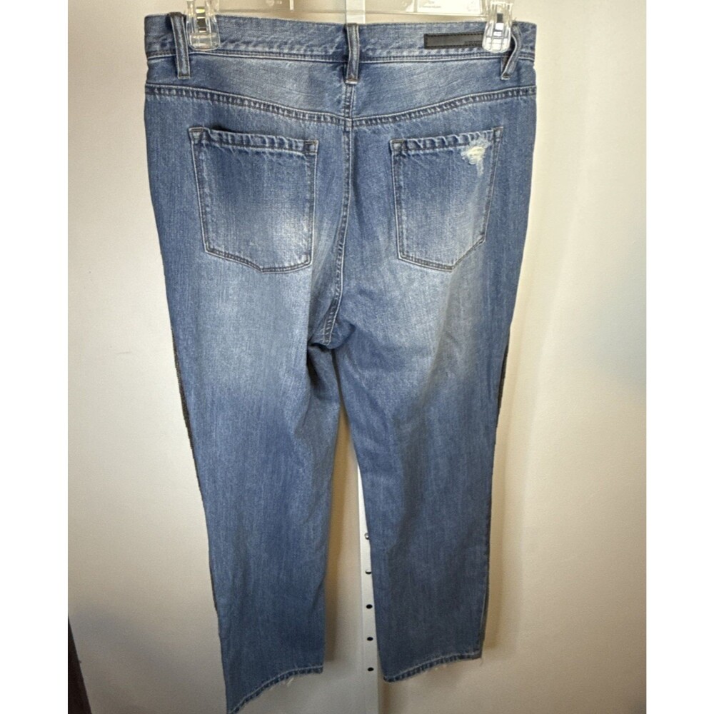Blue Revival Jeans 31 Punk Goth Chain Distressed Grunge Street Wear Festival - Picture 6 of 11